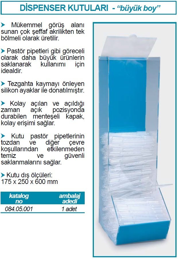 İSOLAB 084.05.001 dispenser kutusu